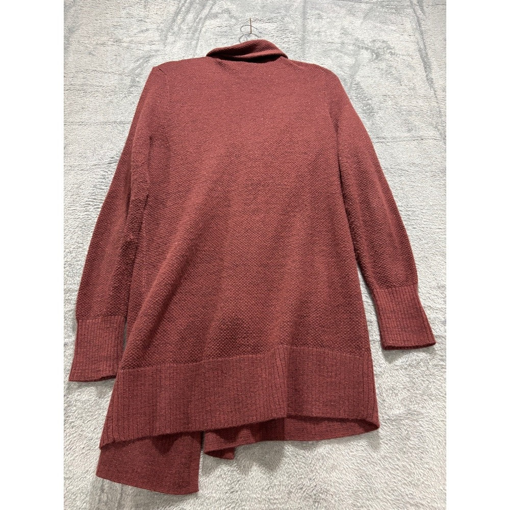 LOFT Outlet Womens S Marsala Metallic Sparkle Shawl Open Cardigan Cozy Boho
