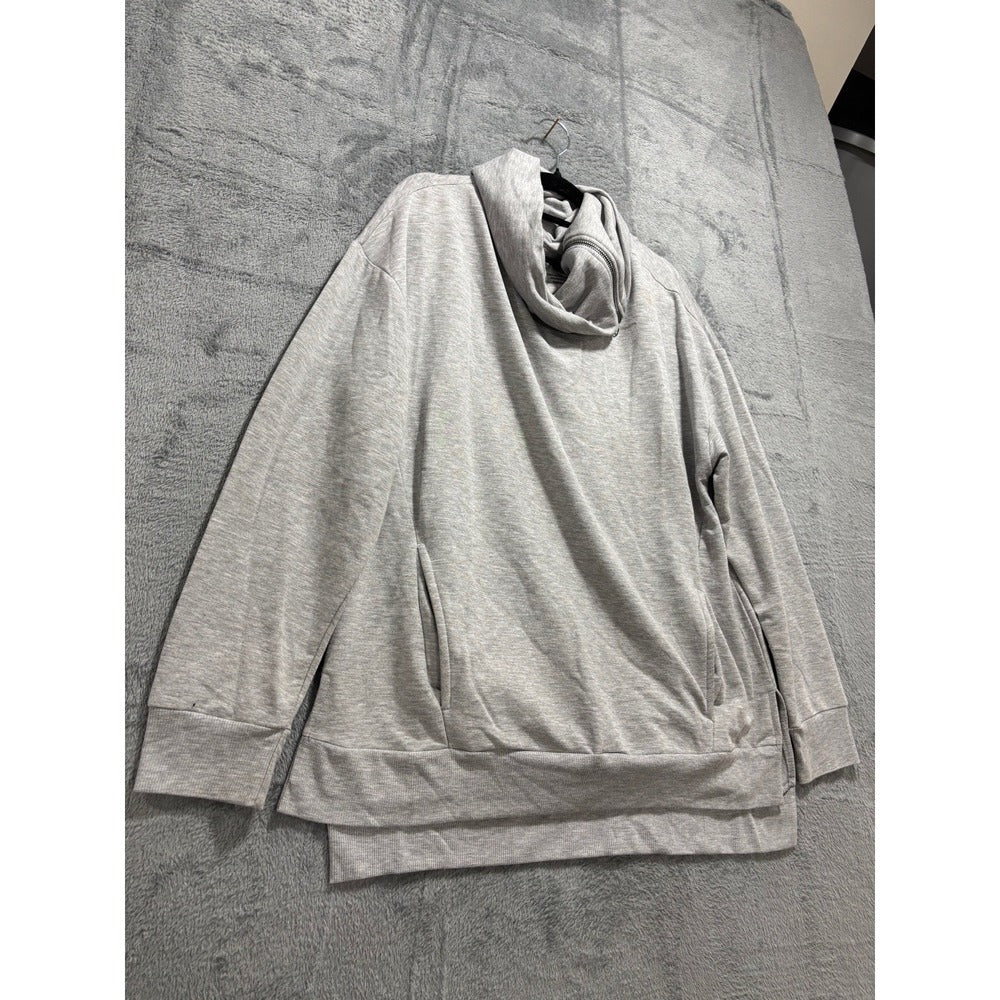 The Sweatshirt Project M Heather Gray Cowl Neck Pullover Womens Athleisure Cozy