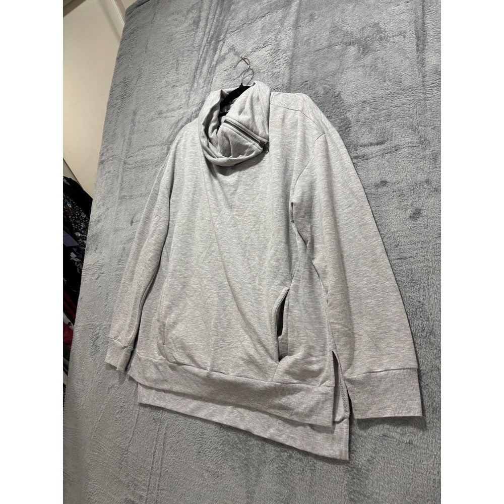 The Sweatshirt Project M Heather Gray Cowl Neck Pullover Womens Athleisure Cozy
