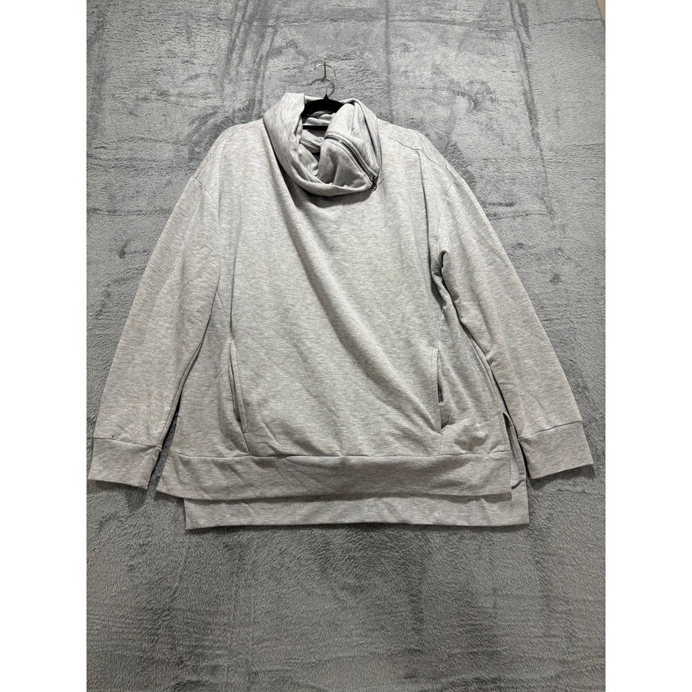 The Sweatshirt Project M Heather Gray Cowl Neck Pullover Womens Athleisure Cozy