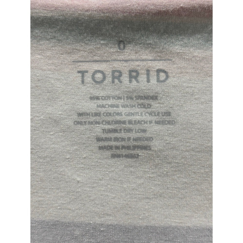 Torrid 0 Womens White Multicolor Striped Cami Tank Top Coastal Sleeveless