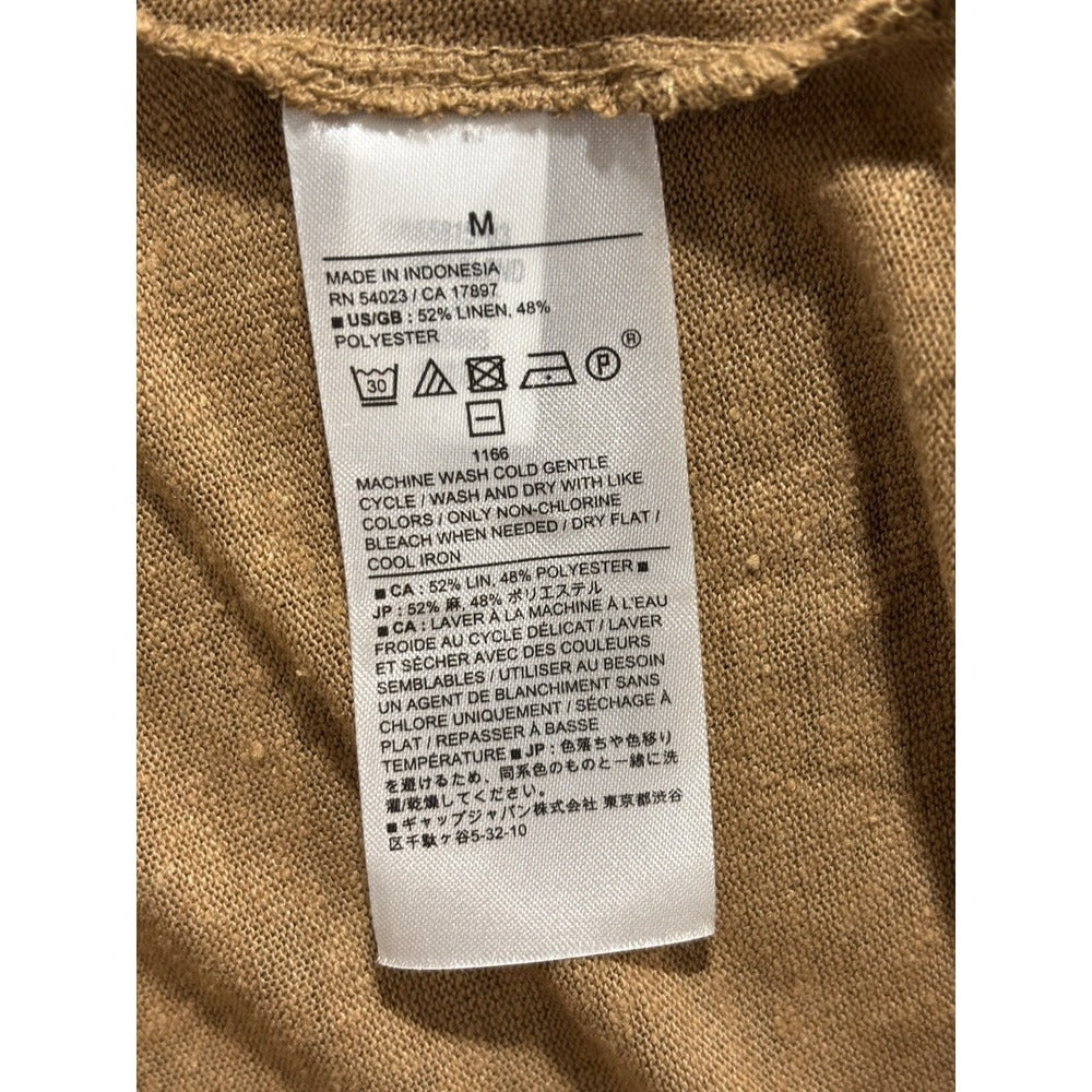 Banana Republic M Tan Gathered Strap Tank Top Womens Boho Casual