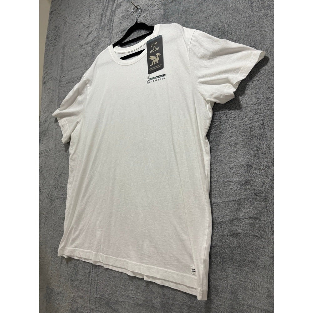 Life is Good XXL XL White Black Road Trip Graphic Tee Bundle 2 Mens