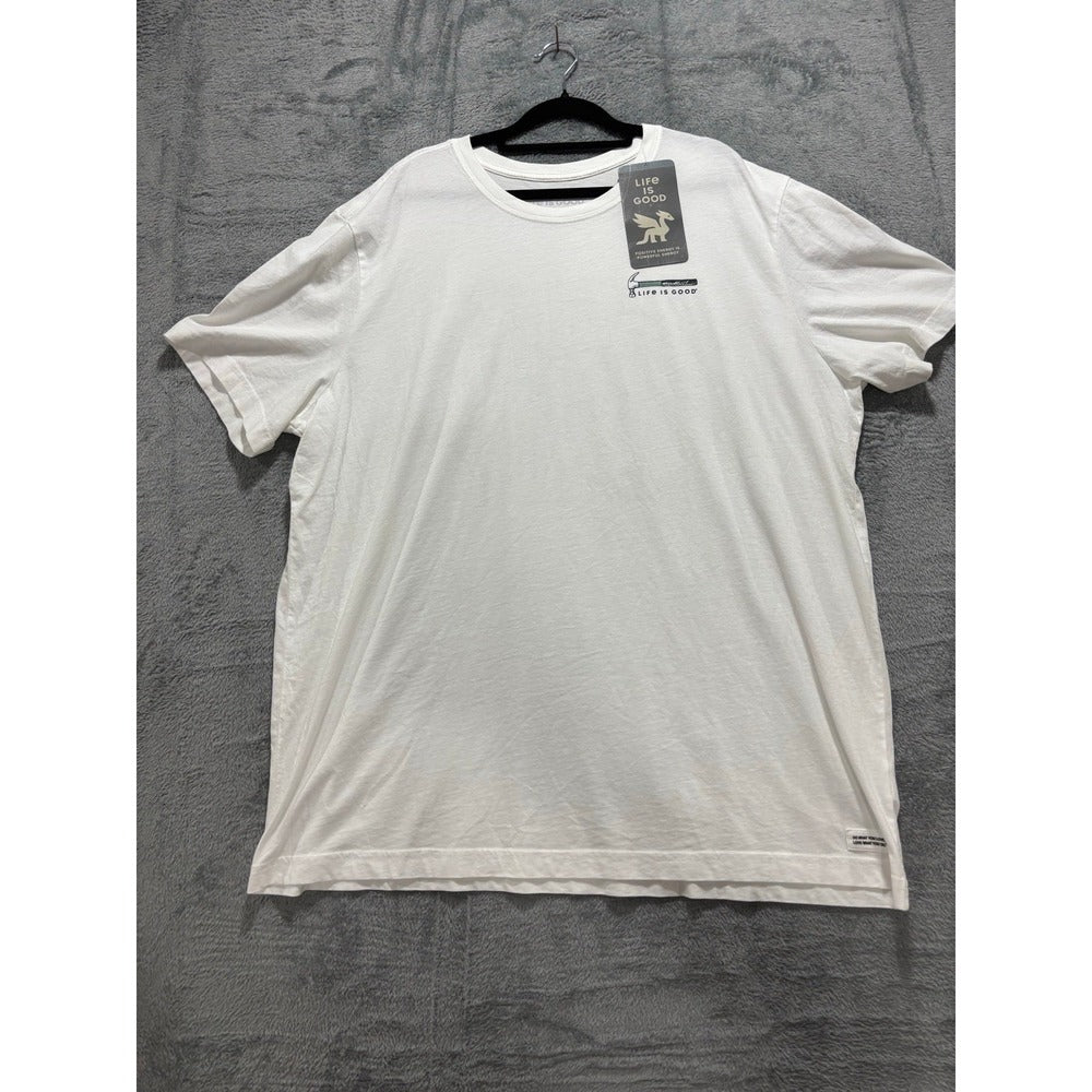 Life is Good XXL XL White Black Road Trip Graphic Tee Bundle 2 Mens