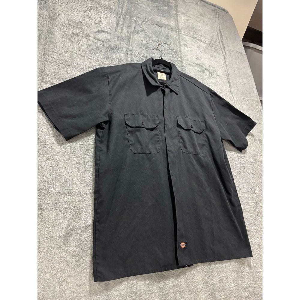 Dickies Flex L Black Short Sleeve Work Shirt Mens Casual Minimalist Athleisure