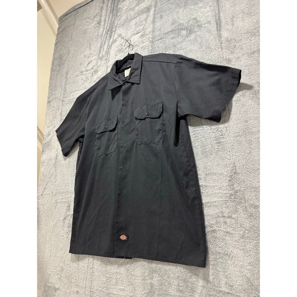 Dickies Flex L Black Short Sleeve Work Shirt Mens Casual Minimalist Athleisure