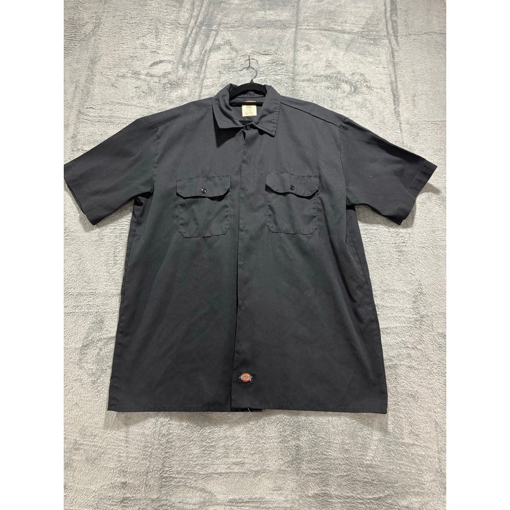 Dickies Flex L Black Short Sleeve Work Shirt Mens Casual Minimalist Athleisure