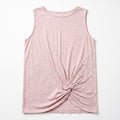 LOFT Outlet Womens M Heathered Pink Twist Front Knot Tank Top Casual Boho Cozy