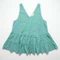 LOFT M Seafoam Green Tiered V-Neck Swing Tank Womens Boho Casual Top