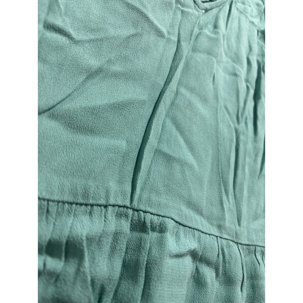 LOFT M Seafoam Green Tiered V-Neck Swing Tank Womens Boho Casual Top