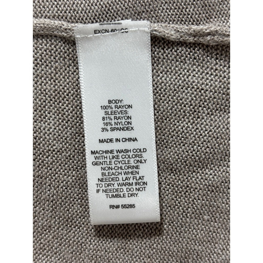 Express S/P Taupe Duster Open Cardigan Womens Casual Minimalist Ribbed Shawl