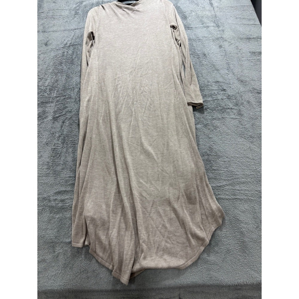 Express S/P Taupe Duster Open Cardigan Womens Casual Minimalist Ribbed Shawl