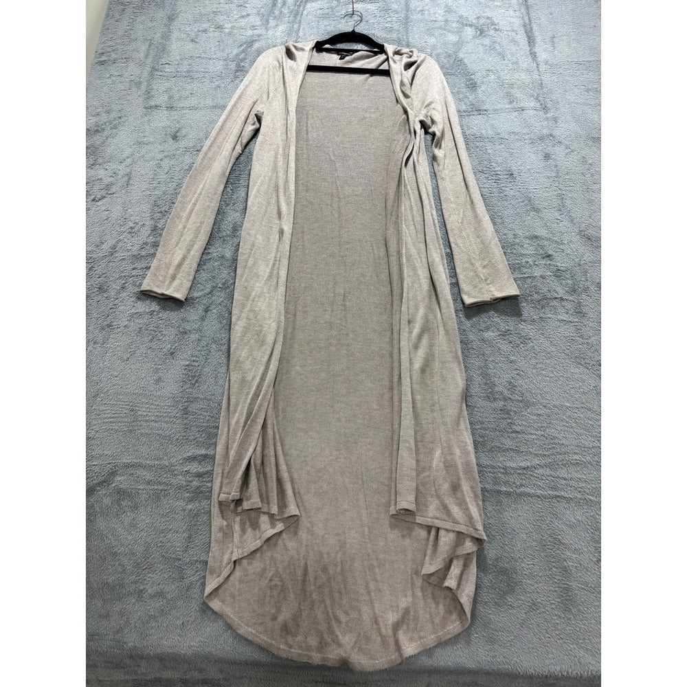 Express S/P Taupe Duster Open Cardigan Womens Casual Minimalist Ribbed Shawl