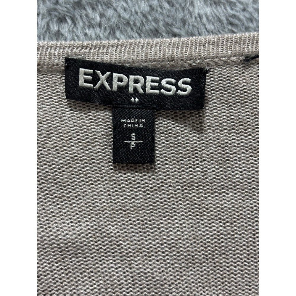 Express S/P Taupe Duster Open Cardigan Womens Casual Minimalist Ribbed Shawl