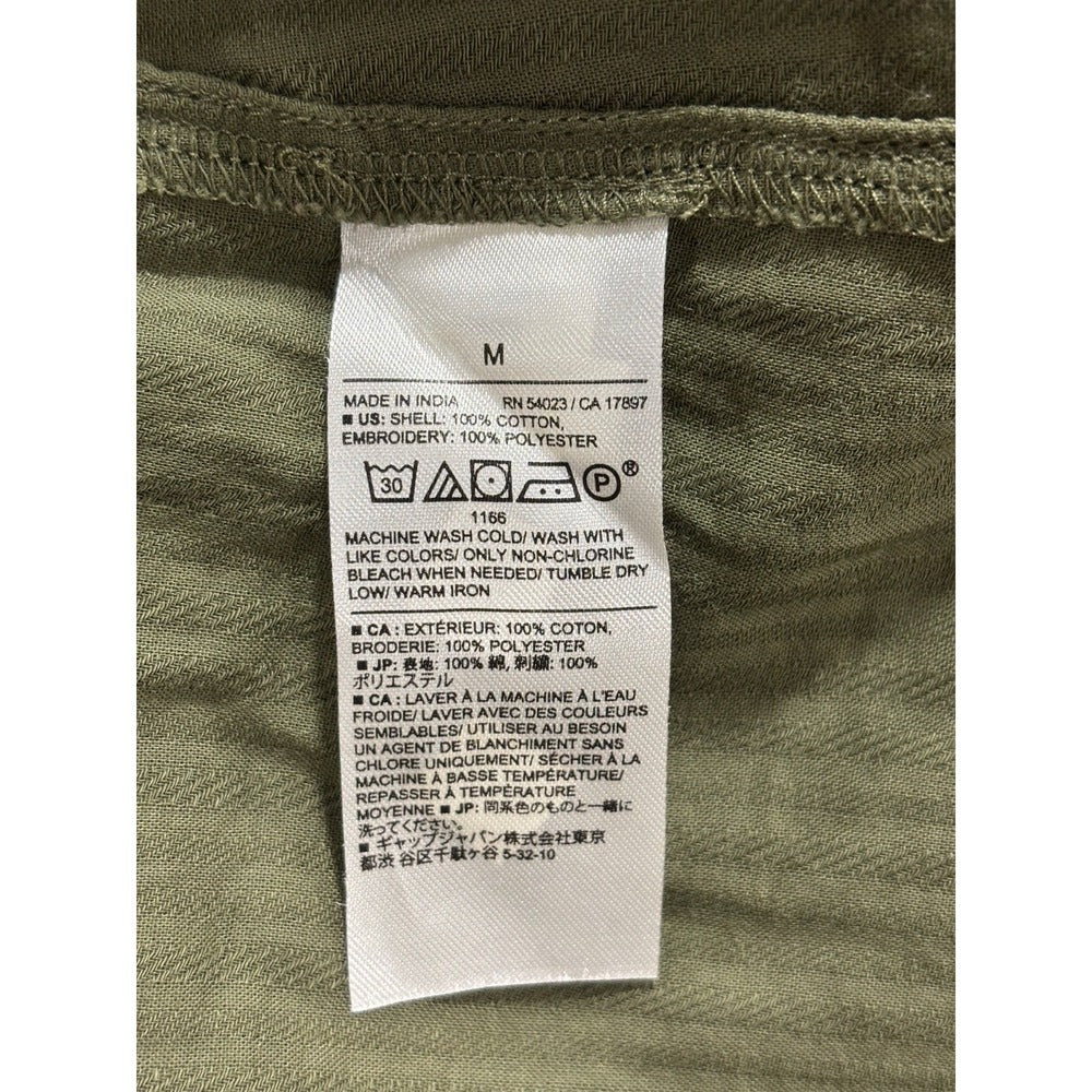 Banana Republic Womens M Olive Green Sleeveless Popover Top Boho Casual Vintage