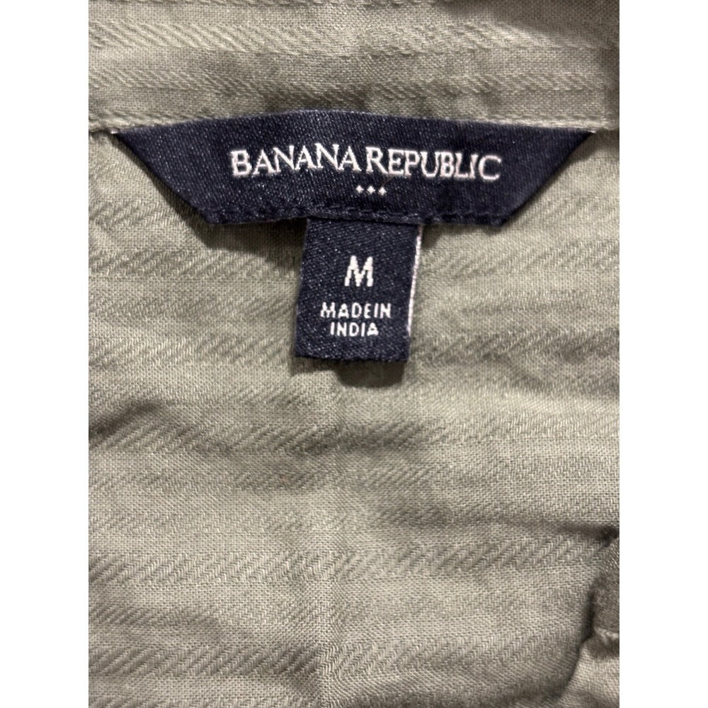 Banana Republic Womens M Olive Green Sleeveless Popover Top Boho Casual Vintage
