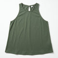Old Navy M Olive Green High Neck Swing Tank Top Womens Boho Casual