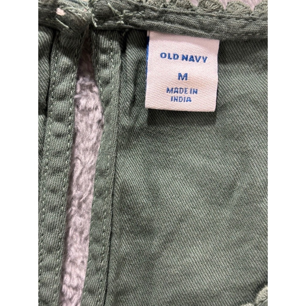 Old Navy M Olive Green High Neck Swing Tank Top Womens Boho Casual