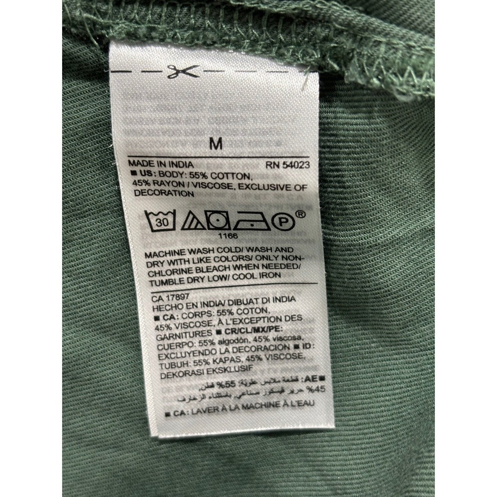 Old Navy M Olive Green High Neck Swing Tank Top Womens Boho Casual