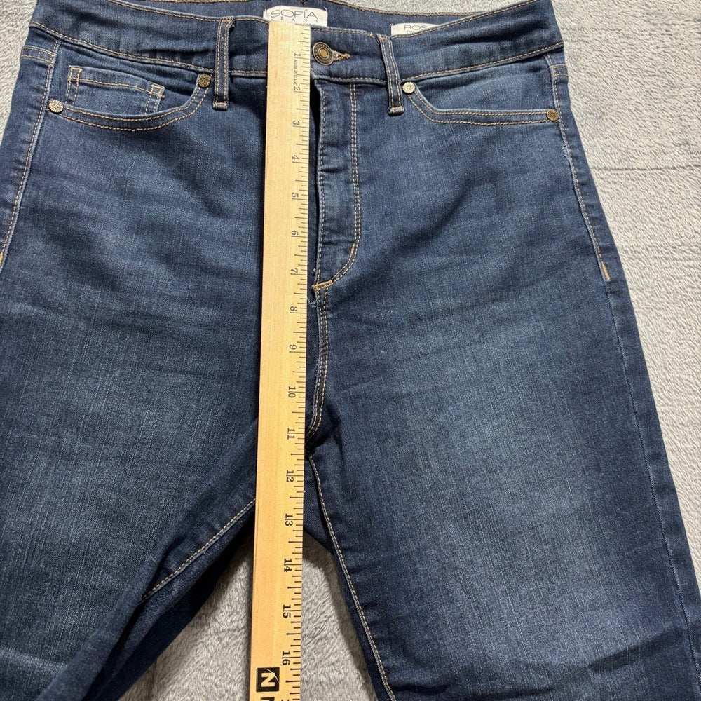 Sofia Jeans by Sofia Vergara 8 Dark Wash Rosa Curvy Ankle Womens Jeans Casual