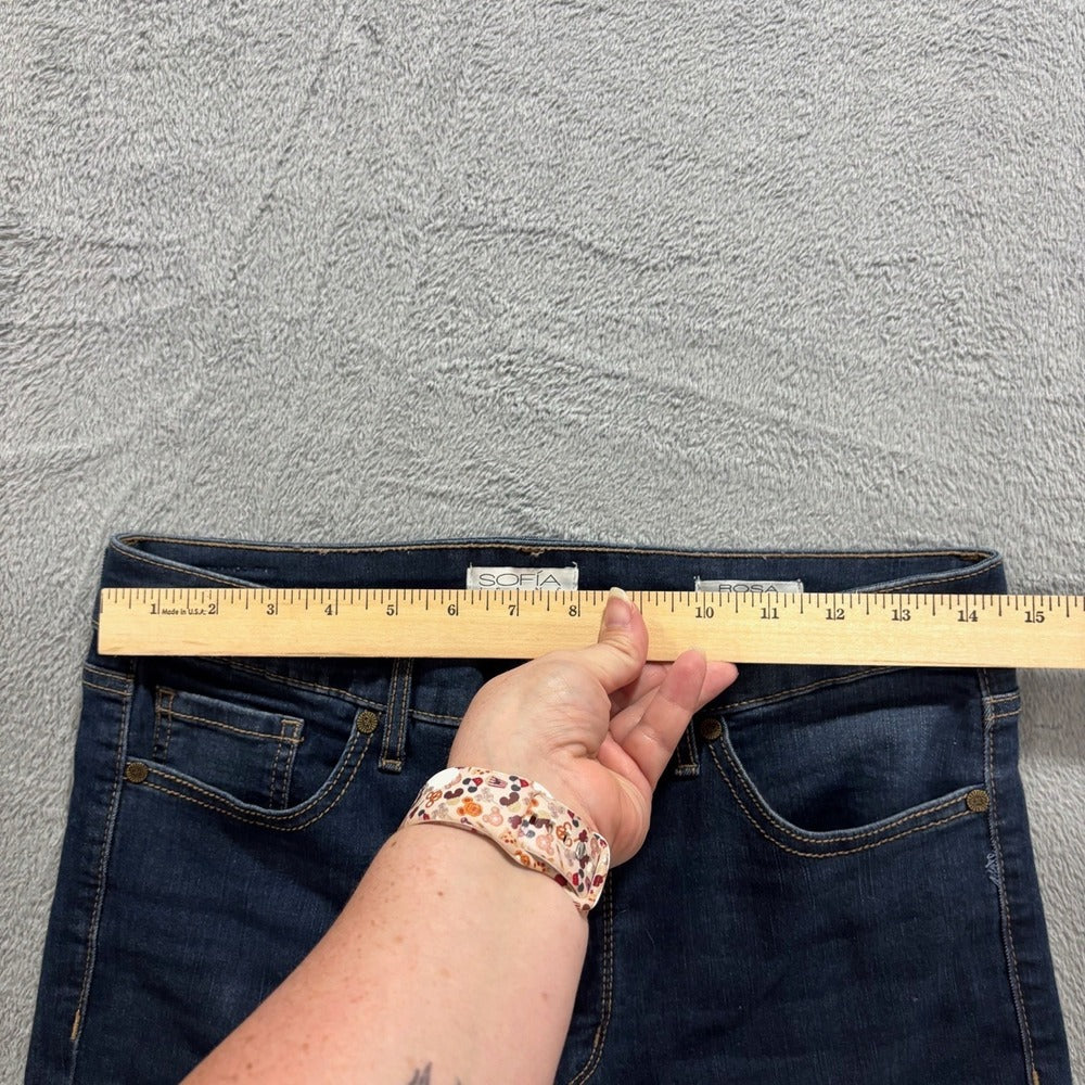 Sofia Jeans by Sofia Vergara 8 Dark Wash Rosa Curvy Ankle Womens Jeans Casual