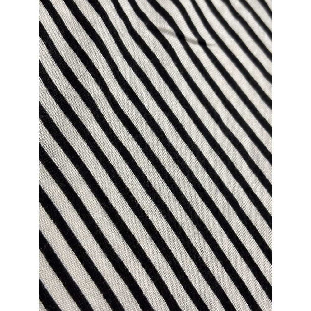 LOFT Outlet M Black White Striped V-Neck Double-Strap Tank Womens Casual Boho