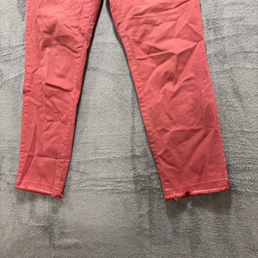 LOFT 6 Rust Marisa Chino Pants Womens Frayed Hem Casual Boho Ankle Trousers