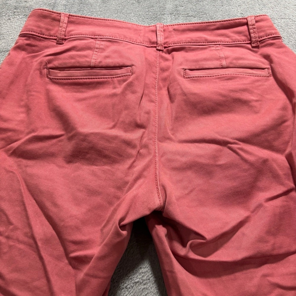 LOFT 6 Rust Marisa Chino Pants Womens Frayed Hem Casual Boho Ankle Trousers