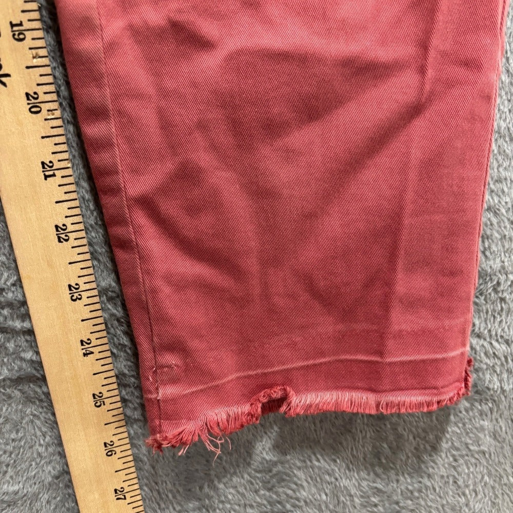 LOFT 6 Rust Marisa Chino Pants Womens Frayed Hem Casual Boho Ankle Trousers