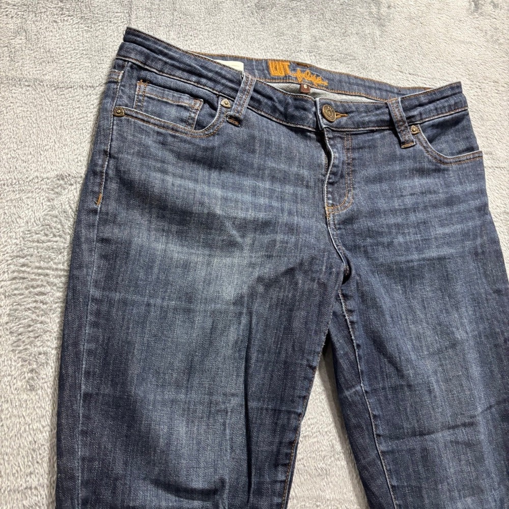 KUT from the Kloth 6 Blue Bardot Crop Skinny Boyfriend Jeans Womens Casual Boho