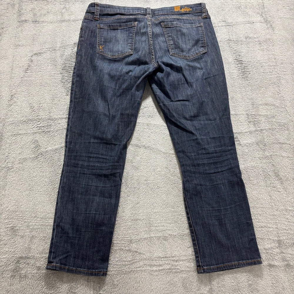 KUT from the Kloth 6 Blue Bardot Crop Skinny Boyfriend Jeans Womens Casual Boho