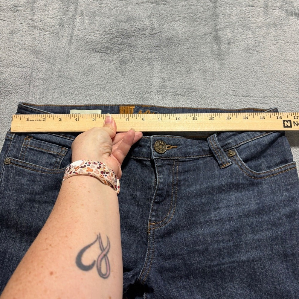 KUT from the Kloth 6 Blue Bardot Crop Skinny Boyfriend Jeans Womens Casual Boho
