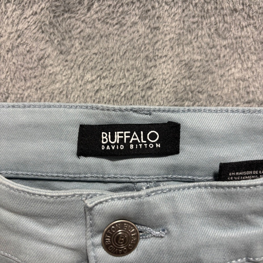 Buffalo David Bitton Womens 8/29 Light Blue Havana High Rise Ankle Pants NWT