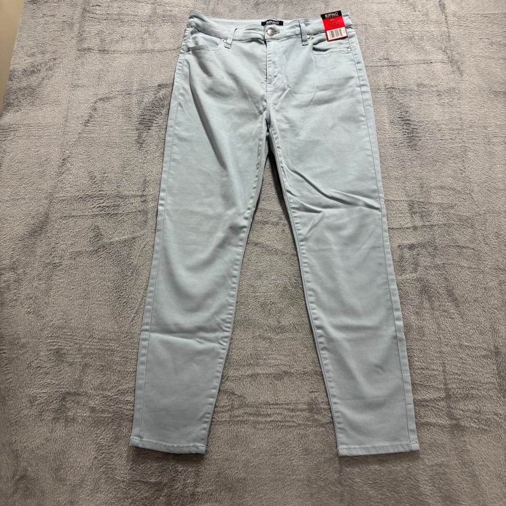 Buffalo David Bitton Womens 8/29 Light Blue Havana High Rise Ankle Pants NWT
