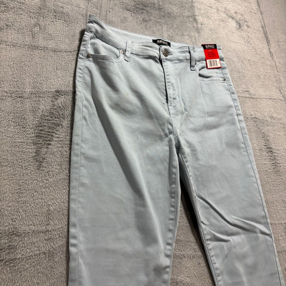 Buffalo David Bitton Womens 8/29 Light Blue Havana High Rise Ankle Pants NWT