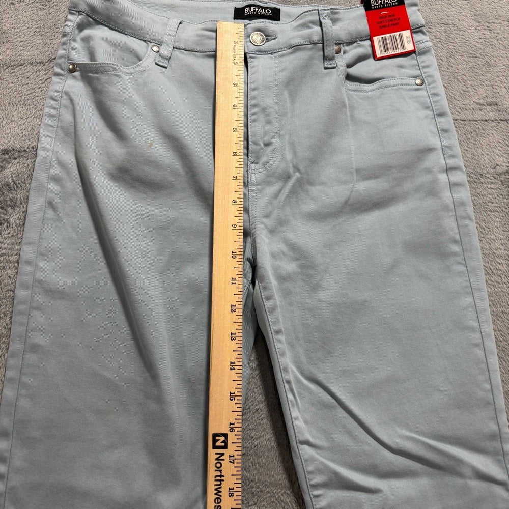 Buffalo David Bitton Womens 8/29 Light Blue Havana High Rise Ankle Pants NWT