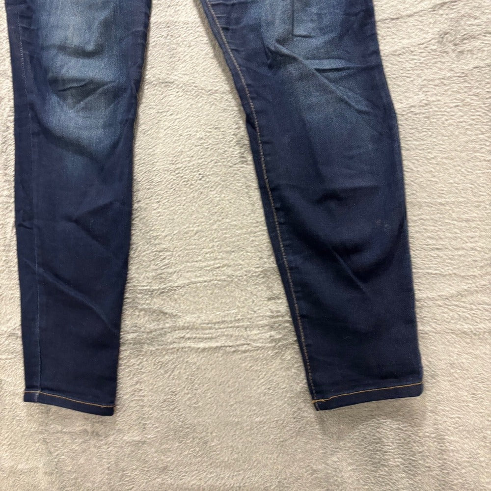Nine West Womens 6 Dark Wash Pull-On Skinny Jeans Casual Boho Denim