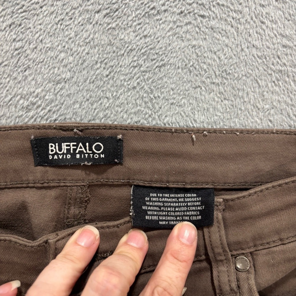 Buffalo David Bitton Hanna Womens 10/30 Brown Skinny Jeans High Rise Casual Cozy