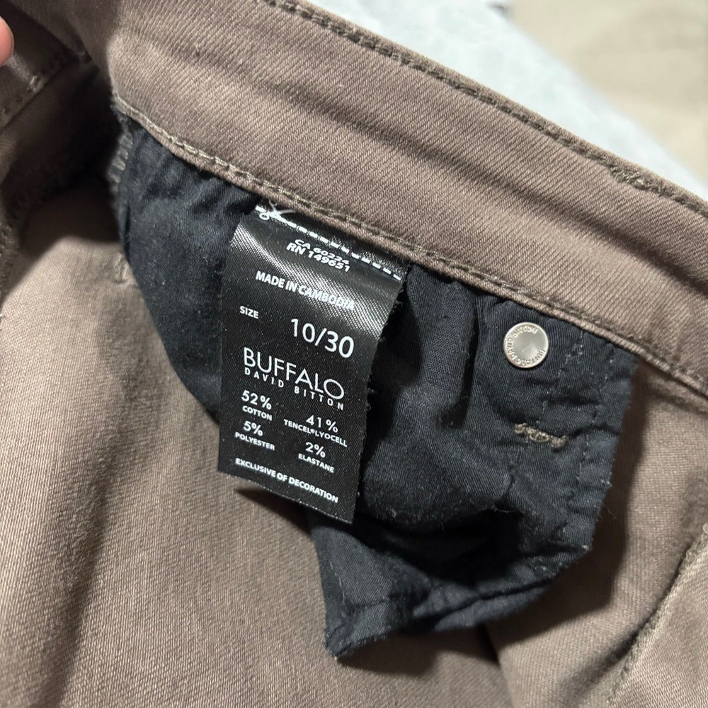 Buffalo David Bitton Hanna Womens 10/30 Brown Skinny Jeans High Rise Casual Cozy
