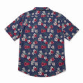 JACHS New York XL Navy Blue Floral Camp Shirt Short Sleeve Boho Coastal Festival