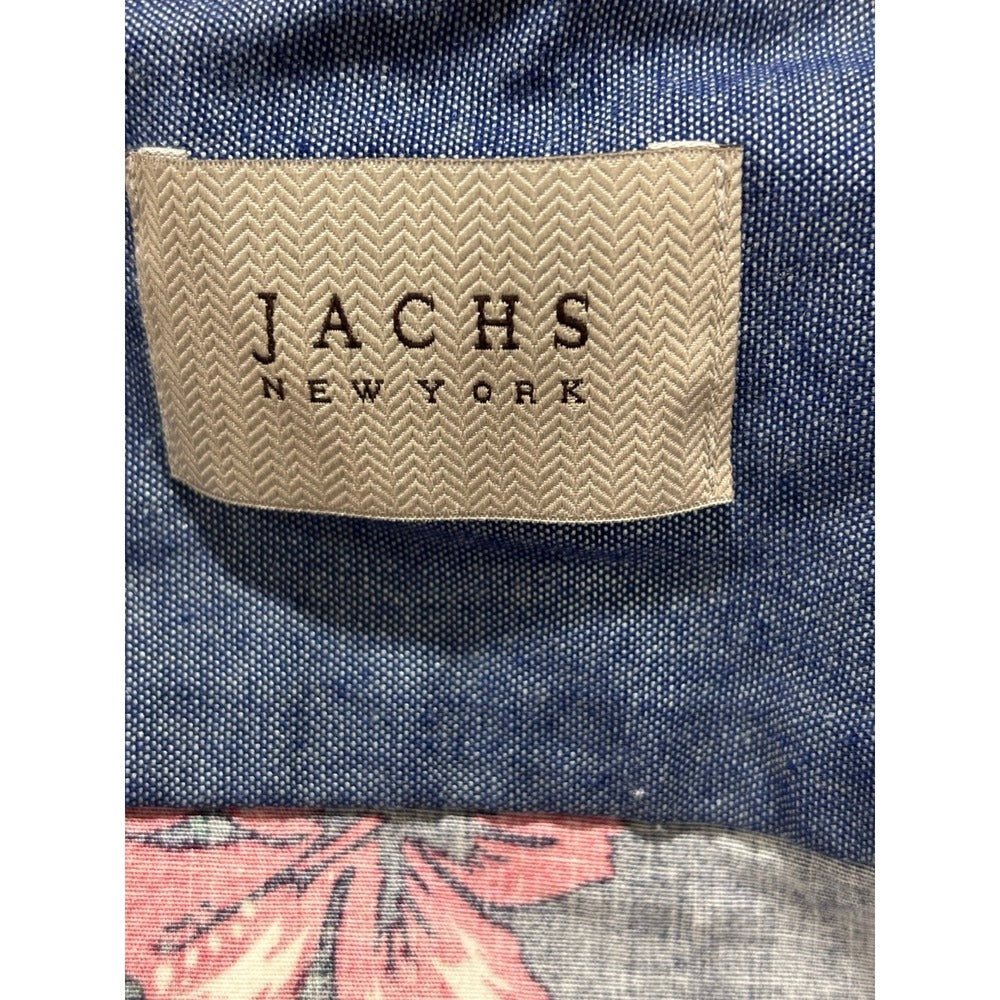 JACHS New York XL Navy Blue Floral Camp Shirt Short Sleeve Boho Coastal Festival