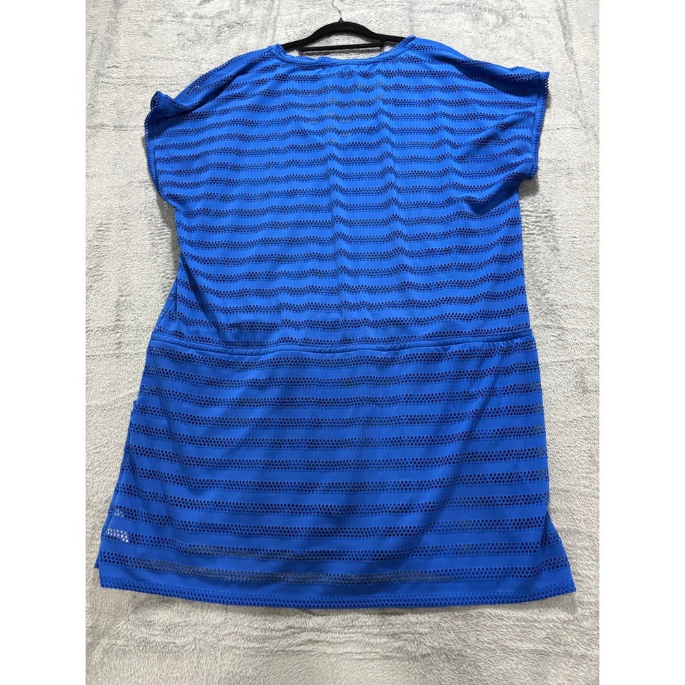 Calvin Klein XXL Blue Mesh Swim Cover Up Womens Casual Coastal Athleisure