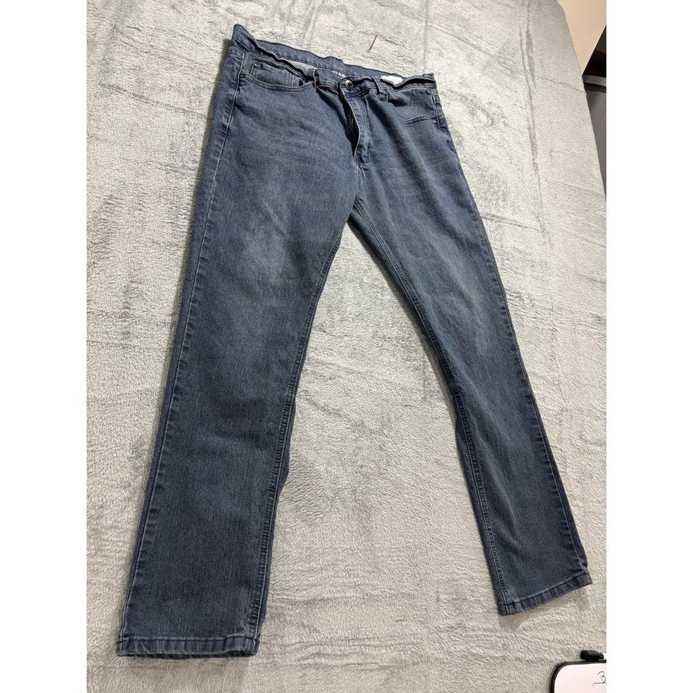 Six Lincoln New York 36x32 Gray Slim Stretch Jeans Mens Casual Minimalist