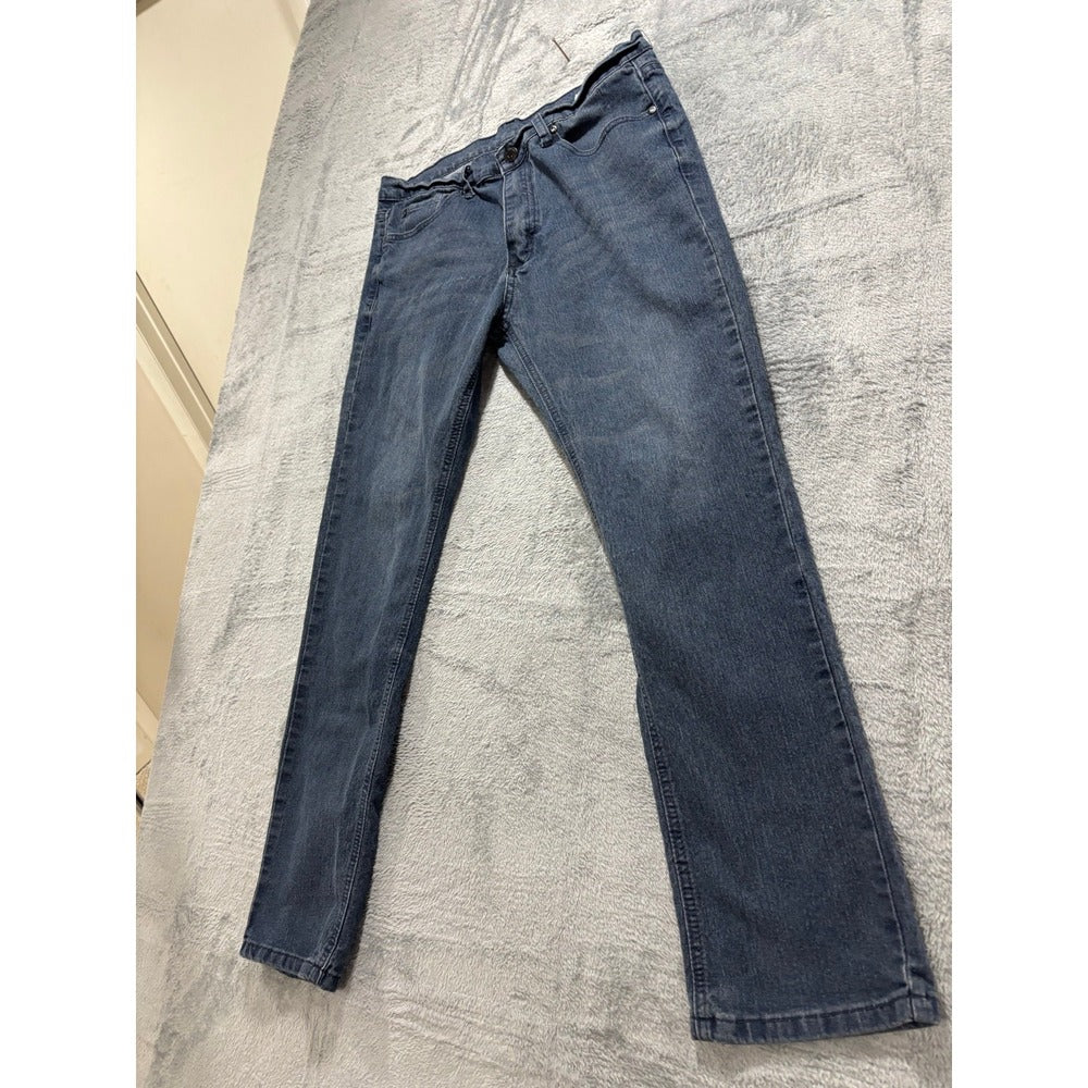Six Lincoln New York 36x32 Gray Slim Stretch Jeans Mens Casual Minimalist