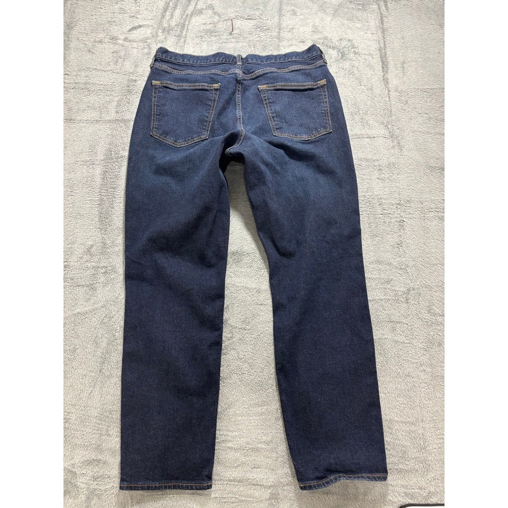 Old Navy 36x30 Dark Wash Blue Athletic Taper Built In Flex Jeans Casual Minimal