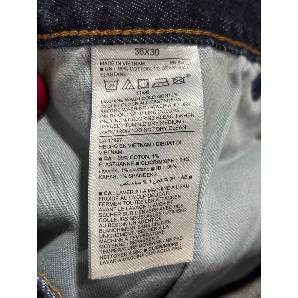 Old Navy 36x30 Dark Wash Blue Athletic Taper Built In Flex Jeans Casual Minimal