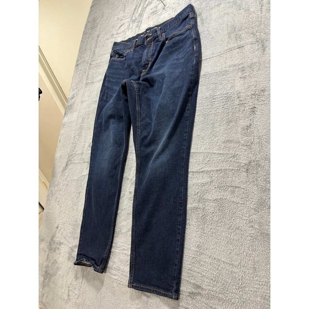 Old Navy 36x30 Dark Wash Blue Athletic Taper Built In Flex Jeans Casual Minimal