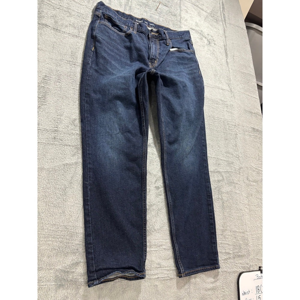 Old Navy 36x30 Dark Wash Blue Athletic Taper Built In Flex Jeans Casual Minimal