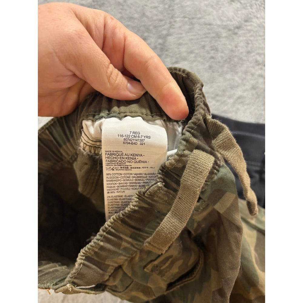 Levis Members Mark Boys 7 Green Black Camo Jogger Pants Lot 2pc Vintage Casual