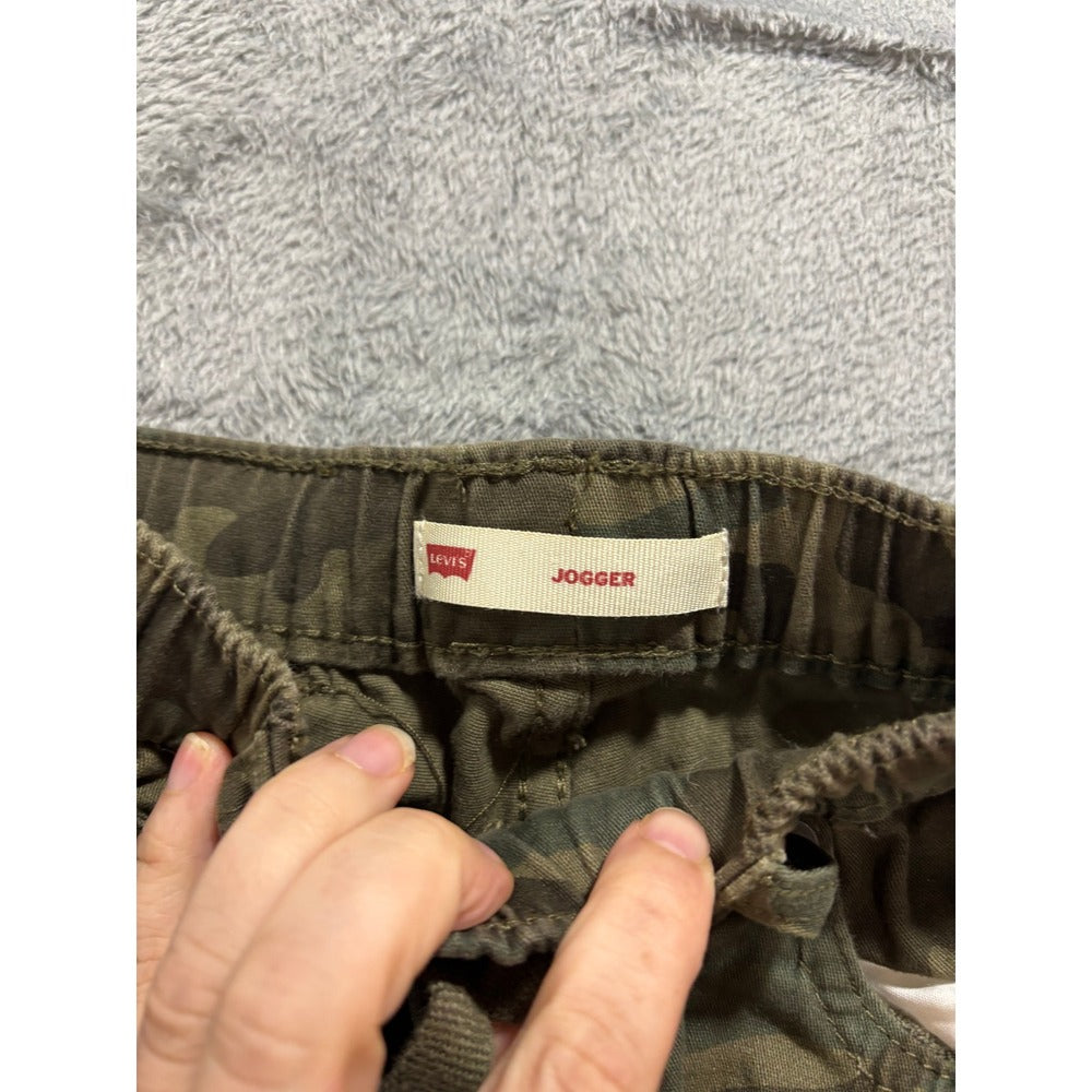 Levis Members Mark Boys 7 Green Black Camo Jogger Pants Lot 2pc Vintage Casual